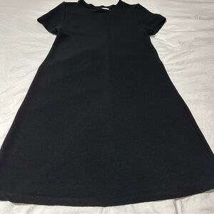 Zara Classic Black Short Sleeve A-Line Dress